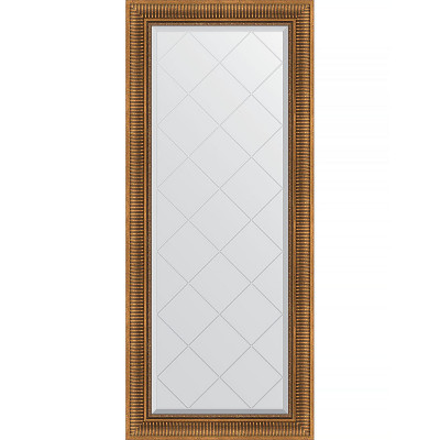 Зеркало настенное Evoform ExclusiveG 157х67 BY 4154 с гравировкой в багетной раме Бронзовый акведук 93 мм