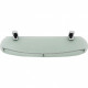 Стеклянная полка для ванной Frap латунь/стекло, хром 16x57 см (F1807)  (F1807)