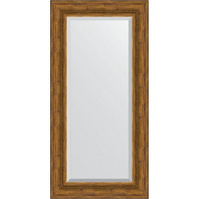 Зеркало настенное Evoform Exclusive 119х59 BY 3498 с фацетом в багетной раме Травленая бронза 99 мм