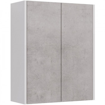 Шкаф подвесной в ванную Lemark Combi 60 LM03C60SH-Beton бетон белый глянец