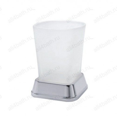 WasserKRAFT Amper K-5428 стакан для зубных щеток, матовое стекло/хром