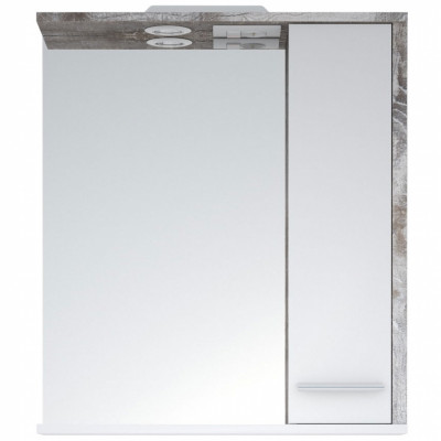 Зеркало со шкафом Corozo Лорена 65 SD-00000294 с подсветкой Антик белое прямоугольное