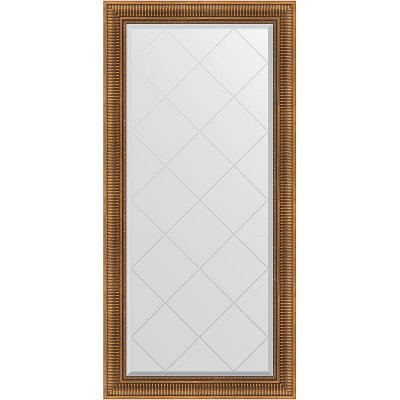 Зеркало настенное Evoform ExclusiveG 160х77 BY 4283 с гравировкой в багетной раме Бронзовый акведук 93 мм