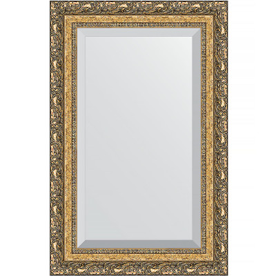 Зеркало настенное Evoform Exclusive 85х55 BY 1240 с фацетом в багетной раме Виньетка бронзовая 85 мм