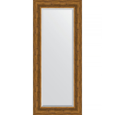 Зеркало настенное Evoform Exclusive 139х59 BY 3524 с фацетом в багетной раме Травленая бронза 99 мм