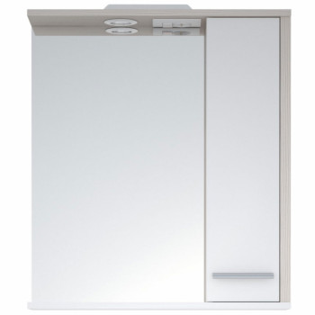 Зеркало со шкафом Corozo Лорена 65 SD-00000295 с подсветкой Лайн белое прямоугольное
