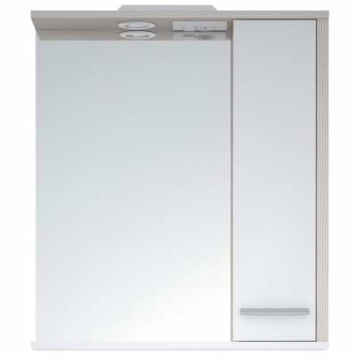 Зеркало со шкафом Corozo Лорена 65 SD-00000295 с подсветкой Лайн белое прямоугольное