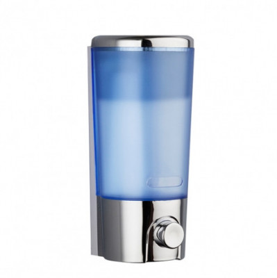 Дозатор для жидкого мыла Frap металл/пластик, хром/синий (F406)