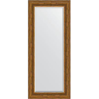 Зеркало настенное Evoform Exclusive 149х64 BY 3550 с фацетом в багетной раме Травленая бронза 99 мм