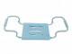 Сиденье для ванной Primanova (голубое) 36х26 см стальной каркас 42,5-65 см нагрузка-до 150 кг, металл, пластик M-KV03-02  (M-KV03-02)