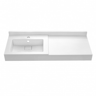 Мебельная раковина Aquaton Сакура 120 (1A71893KSK010), литьевой мрамор, белый, глянцевая