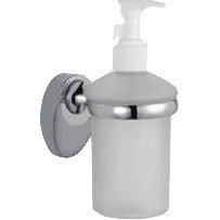 Дозатор для жидкого мыла Frap металл/стекло, белый/хром (F1627)