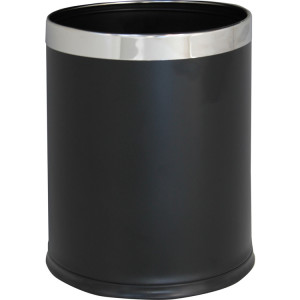 Черная пластиковая корзина для бумаги OPTIMUM (10 л)