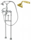 Напольный смеситель для ванны с кронштейном для слива-перелива CEZARES GOLF-VDPS-03/24-M, Золото  (GOLF-VDPS-03/24-M)