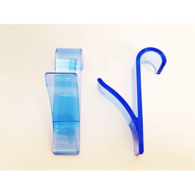 Крючки Primanova на полотенцесушитель прозрачно-синие, в комплекте 2 шт диаметр 2 см B24, ABS- пластик M-B24-23