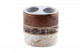 Стакан Primanova для щётки и пасты бежево-коричневый с имитацией мрамора, GARNSEY, 10х10х7.5 см керамика D-20122  (D-20122)