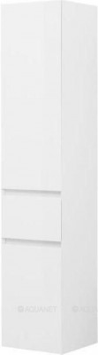 Шкаф-пенал для ванной Aquanet Йорк 35 L белый глянец подвесной (00209143)