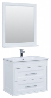 Мебель для ванной Aquanet Бостон М 80 белый( лит. мрамор) напольная/подвесная (00259387)