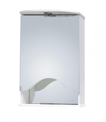 Зеркальный шкафчик Onika Лидия 50 белый, левый, с подсветкой (205003)