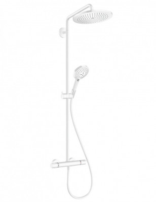 Душевая система Hansgrohe Croma Select S Showerpipe 26890700 с термостатом (белый матовый)