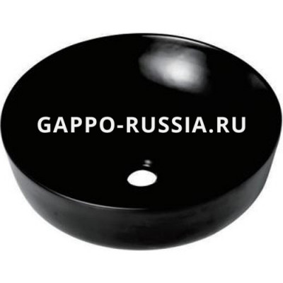 Раковина керамическая Gappo накладная круглая черная (GT105-8) 41,5x41,5x13,5 см