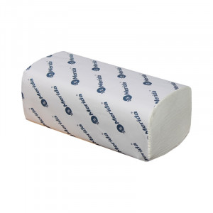 Бумажные полотенца листовые 2-слойные белые V-TOP 3200 (20 пачек х 160 листов)