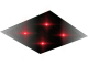 Otler Ruby RA82 квадратный душ с подсветкой, рубиновый, 82 х 82см хром (RA82 cr)