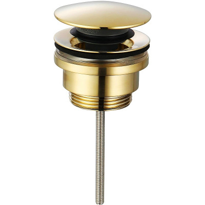 Донный клапан AQUAme AQM7003GG click-clack золото глянцевое для раковины