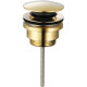 Донный клапан AQUAme AQM7003GG click-clack золото глянцевое для раковины  (AQM7003GG)