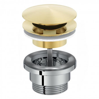 Донный клапан для раковины Jacob Delafon Nouvelle Vague E30536-BGG click-clack, глянцевое золото