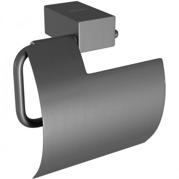 Держатель для туалетной бумаги Lemark Smooth Line 9726012 с крышкой графит