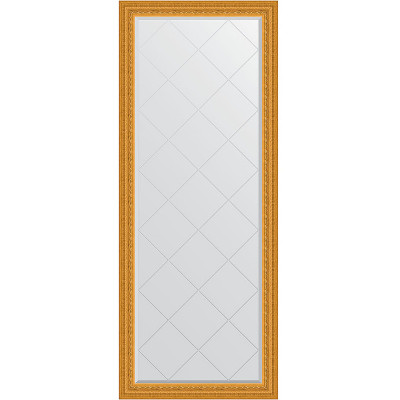 Зеркало напольное Evoform ExclusiveG Floor 199х80 BY 6309 с гравировкой в багетной раме Сусальное золото 80 мм