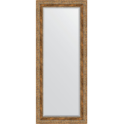 Зеркало настенное Evoform Exclusive 145х60 BY 3540 с фацетом в багетной раме Виньетка античная бронза 85 мм