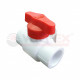 Кран шаровой полупроходной с красной ручкой VALFEX STANDARD 25 белый (20255025R)  (20255025R)