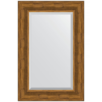 Зеркало настенное Evoform Exclusive 89х59 BY 3420 с фацетом в багетной раме Травленая бронза 99 мм