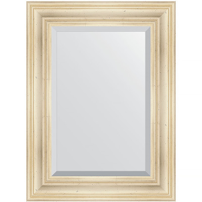 Зеркало настенное Evoform Exclusive 79х59 BY 3393 с фацетом в багетной раме Травленое серебро 99 мм