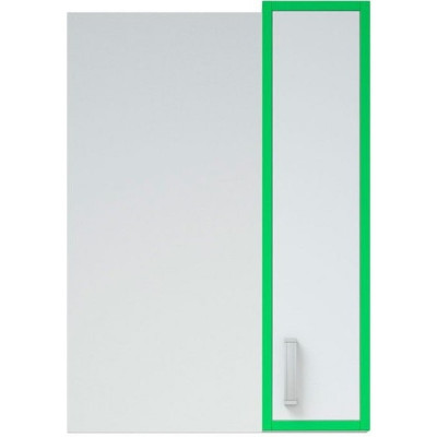 Зеркало со шкафом Corozo Спектр 50 SD-00000685 белое Зеленое прямоугольное