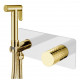 Гигиенический душ Boheme Stick 127-WG со смесителем, золото/белый  (127-WG)