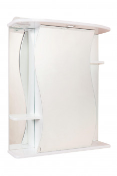Зеркальный шкафчик Onika Лилия 55 белый, правый, с подсветкой (205519)