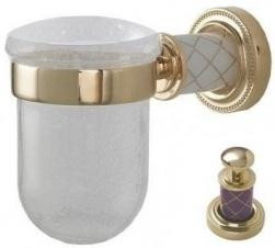 Стакан для ванной Boheme Murano 10904-V-G подвесной, золото/фиолетовый