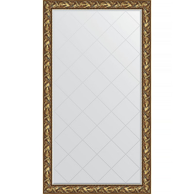 Зеркало напольное Evoform ExclusiveG Floor 203х114 BY 6364 с гравировкой в багетной раме Византия золото 99 мм