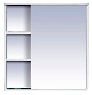 Зеркальный шкаф Misty Венера 80 правый со светом белое 80х80 (П-Внр04080-01СвП)