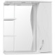 Зеркало со шкафом в ванную Style Line Амелия 75 с подсветкой белое  (ЛС-00000014)