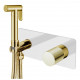 Гигиенический душ Boheme STICK 127-WG.2 со смесителем, золото/белый  (127-WG.2)