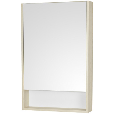 Зеркальный шкаф в ванную Aquaton Сканди 55 1A252102SDB20 белый дуб верона