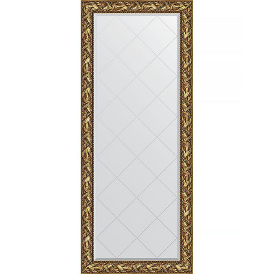 Зеркало напольное Evoform ExclusiveG Floor 203х84 BY 6324 с гравировкой в багетной раме Византия золото 99 мм