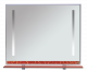 Зеркало для ванной Misty Джулия 105 с полочкой 12 мм КРАКОЛЕТ красный 104х80 (Л-Джу03105-0413)  (Л-Джу03105-0413)