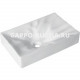 Раковина керамическая Gappo накладная прямоугольная белая (GT406) 57,5x36x12 см (СНЯТ с пр-ва)  (GT406)