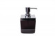 Дозатор для жидкого мыла Primanova прозрачно-чёрный, TOSKANA, 8.5х8.5х14.5 см пластик M-SA01-25  (M-SA01-25)
