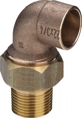 Уголок разъемный Viega с наружной резьбой под пайку 35 мм х R 1 1/4, из бронзы (120061)